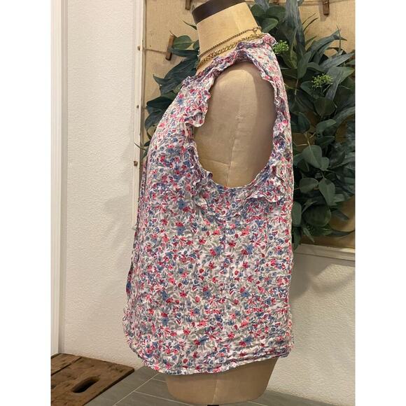 BB DAKOTA Steve Madden Floral Loose Fit blouse top shirt M - Picture 3 of 7